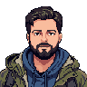 Pixel art portrait of Rod Leviton